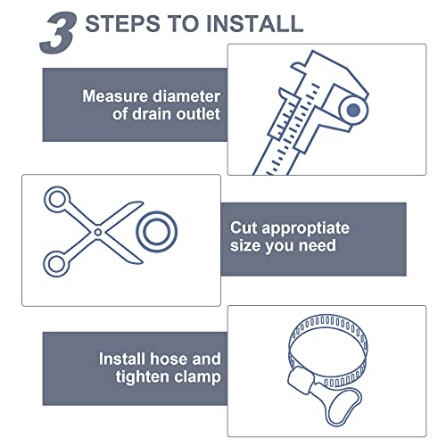 image for Vataler Washing Machine Drain Hose Extension Kit, Flexible Corrugated 