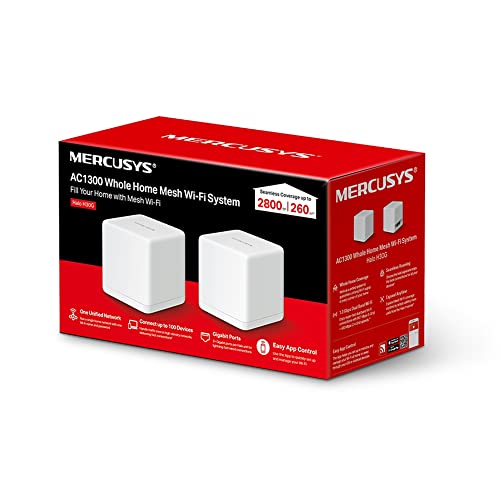 MERCUSYS ROTEADOR WI-FI MESH NA CASA TODA AC1300 HALO H30G (PACK C/2)