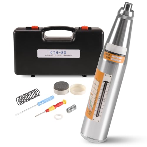 MOETER Concrete Rebound Hammer Tester, Concrete Strength Tester with 10-70MPa Test Range, Portable Mechanical Resiliometer Test Meter Tool