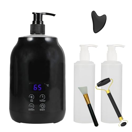 Öl Wärmer für Massage 250ml Massageöl-Heizung Mit LED Anzeige Elektrische massageöler wärmer Creme beheizt Spender Gua Sha Roller Kit für Spa Salon und Home Use