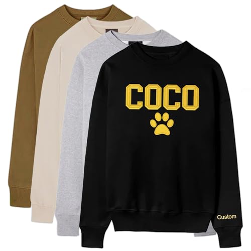 Custom Sweatshirt Design Your Own, Custom Felt Text for Pet Owners, Custom Embroidered Sweatshirt and Hoodie, Custom Dog Mom Sweatshirt, Custom Hoodie, Gift for Pet Lovers4