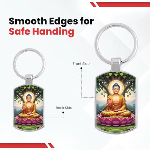 Image of Premium Printed Metal Keychain for Men & Women | High-Definition Artwork Print | Durable Key Ring for Car, Bike, Home & Office Keys | Stylish Decorative Key Holder Gift