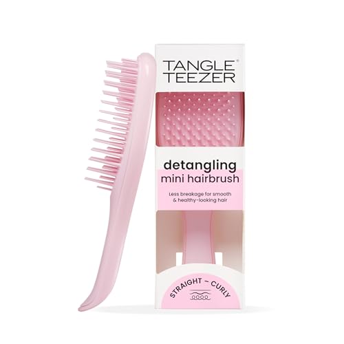 Tangle Teezer Mini Ultimate Detangler - For Wet & Dry Hair - Detangling Brush for All Hair Types - Perfect Brush For Kids & Travel - Millenial Pink