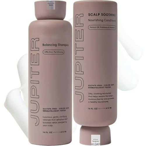 Jupiter Balancing Shampoo & Nourishing Conditioner for Men & Women - Clarifying Cleanse for Oily, Dry & Sensitive Scalp - Hydrates, Softens & Smooths - Color-Safe, Sulfate-Free, Paraben-Free