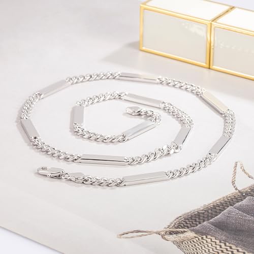 Men 925 Sterling Silver 4-6mm Miami Cuban Link Necklace Fashion Women 18 "20" 22 "24" 26 "28" 30" Solid Silver Chain Choker Hip Hop Fine Jewelry Gift4