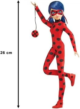 Miraculous Ladybug and Cat Noir Toys Ladybug Fashion Doll | Articulated 26cm Doll with Accessories and Kwami | Marinette Superhero Figurine | Bandai Dolls Range