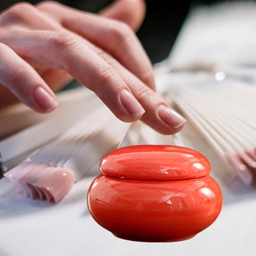 Recipiente de Cerámica para Uñas 2 Piezas con Tapa miniatura 3