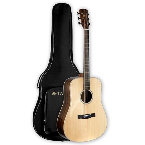 TARIO 41'' Acoustic All Solid Guitar Solid Spruce Top Solid Ovangkol Back and Sides Mahogany Neck