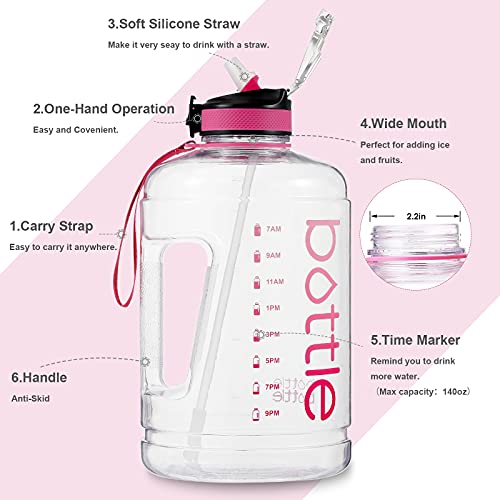Bottle Bottle Gallon Water Bottle Motivational With Straw&Big Handle, 128Oz/1 Gallon Water Bottle Ensure You Drink Enough Water Daily For Any Outdoor/Indoor Activities. #TOP1