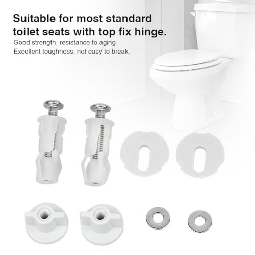 Toilet Seat Fittings,2 Pairs Universal Toilet Seats Screws and Bolts