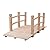 Volowoo Garden Bridge,Wooden Arc Bridge with Rails for Garden,Classic Decoration for Landscaping?Backyard Creek Pond or Farm (59.06 x 26.38 x 22.05)‘’