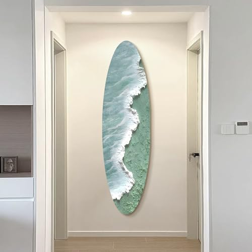 LED�Ɩ��t���I�[�V�����E�F�[�u�o�b�N���C�g�t���E�H�[���A�[�g�A���֌���ǒ��������A���_���ȃt���[�����X���i�����G��A�L���A���r���O���[���A�e���r�̕ǃ|�[�`�p�B(G,30 x 90 cm/11.8 x 35.4 in)
