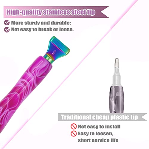 ZYNERY 40 PCS Diamond Painting Pens Kit, 13 PCS Stainless Steel Tips for Diamond Painting Accessories with 12 Clay, Diamond Art Pens 5D Diamond Painting Tools for DIY Craft (Gradient Color)