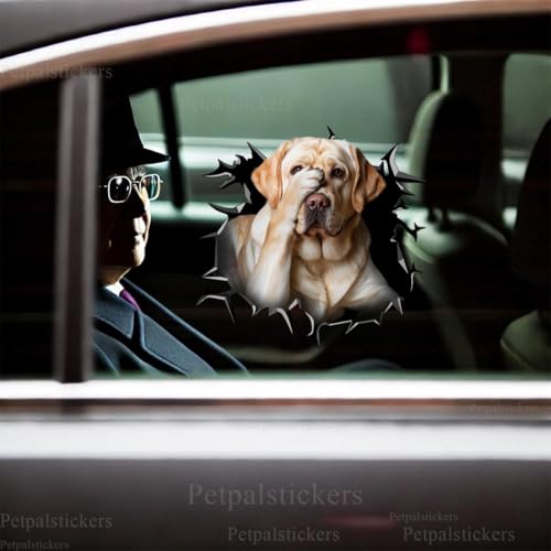 Image of Cute Dog Stickers for Car Window Decals Waterproof Funny Sticker (Labrador Car Stickers)