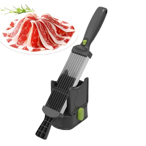 Manual de la cortadora de carne, rebanadora de carne nueva, cortadora de carne de res, cortador de carne de espesor ajustable agarrando cortador, de carne de res, cuchilla de acero inoxidabl