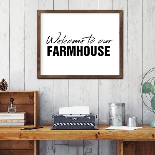 Décoration murale rustique Welcome to Our Farmhouse tableau bois salon