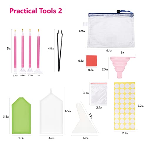 Admaiora 60 Slots Diamond Painting Storage Containers, Diamond Painting Kits With Tools, Diamond Painting Accessories For Diamond Art-Black #TOP4