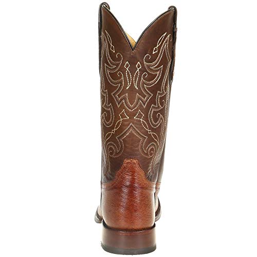 Tony Lama Men's Patron Saddle Smooth Ostrich 13" Walnut Tundra Top Cowboy Boots3