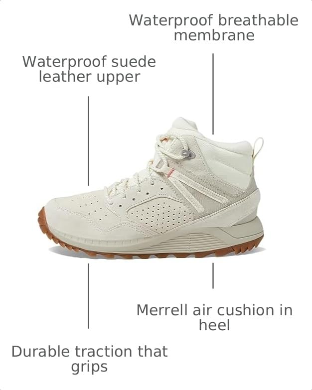 Image of Merrell Women's Wildwood Mid Leather Waterproof Hiking Boots