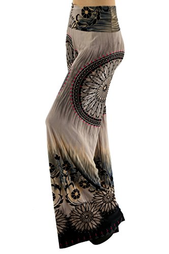 Uptown Apparel Women’s High-Waist Wide-Leg Palazzo Lounge Pants – Ideal for Tall Women Gray