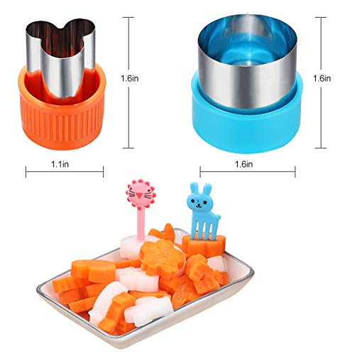 Vegetable Cutter Shapes Set, 24Pcs, Mini Cookie Cutters Set Fruit Cookie Pastry Stamps Mold With 30Pcs Food Picks And Forks -For Kids Baking And Food Supplement Accessories #TOP1