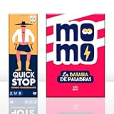 ATM Gaming Lote de QuickStop y Momo - Juegos de Mesa de Palabras para Niños y Adultos - Dinámico y Divertido - Divertido, Educativo y sin Pantallas - Regalo Navidad