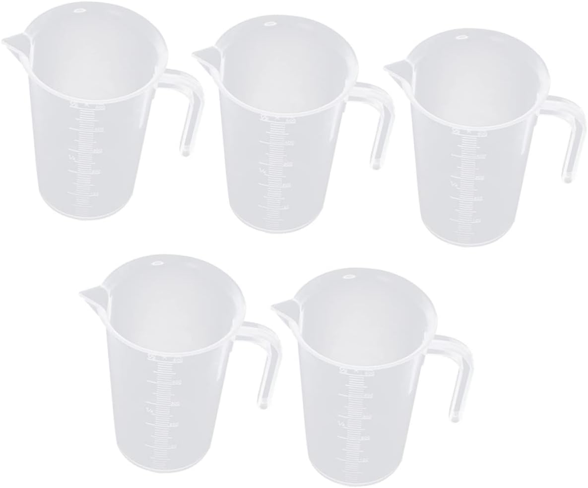 Mikinona 5pcs Measuring Cup Graduated Kitchen Cups for Baking and Cooking High-temperature Resistant Markings for Beverages and Ingredients