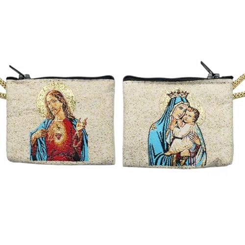 Bolsa de rosario católico XJBTBA para evitar enredos de joyas 5