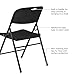 Amazon Basics Sturdy Foldable Plastic Chair, Portable, 350-Pound Capacity, Black, 6-Pack