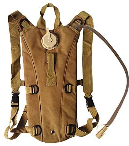 FIRECLUB US Army 3L 3 Liter (100 Ounce) Hydration Pack Bladder Water Bag Pouch Hiking Climbing Survival Outdoor Backpack Digital Camo Camouflage (Sand) Cover