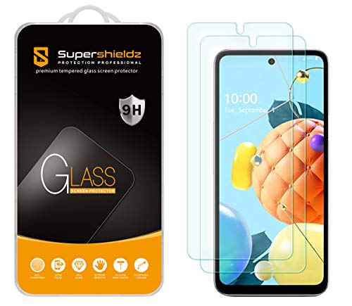 (2 Pack) Supershieldz for LG K42/ K62/ Q52 Tempered Glass Screen Protector, Anti Scratch, Bubble Free