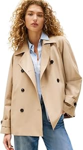 Tommy Hilfiger Damen Trenchcoat Cotton Short Kurz, Beige (Beige), 40