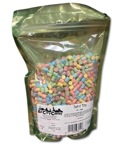 All City Candy Classic Tiny Tart Candy – Retro Fruity Stackable Sweets from the 70s – Uncoated, Tangy Bite-Size Pieces in Six Flavors – Choose 1 lb or 3 lb Bulk Bag (1 lb.)