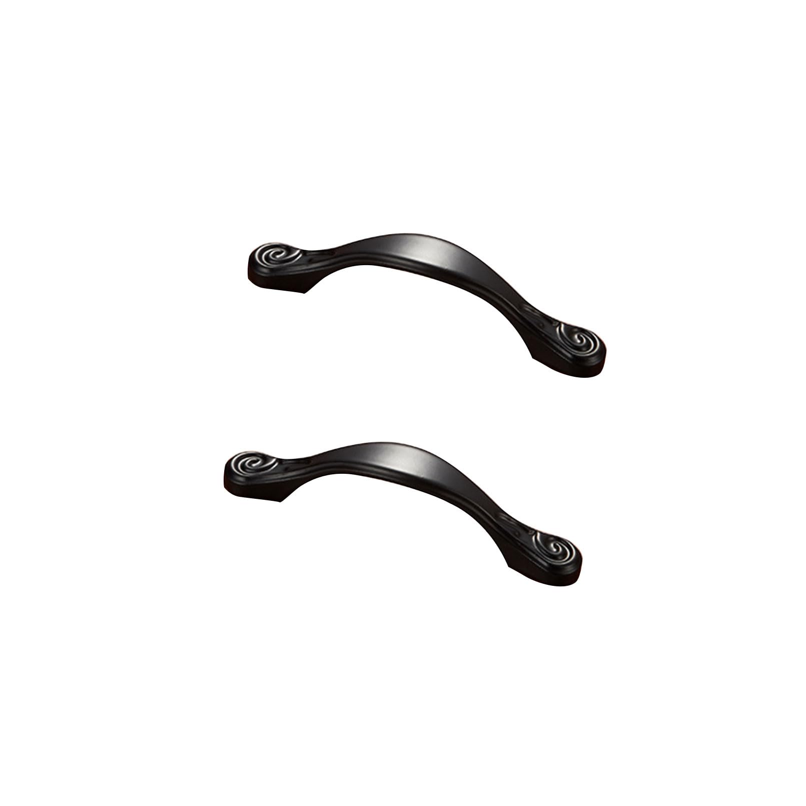 Szlxjmfl Black Cabinet Handles 2 Pack Handle Furniture Solid Zinc Alloy | Spray Painted Surface, Drawer Handles Hole Centers 64Mm Cupboard Handles Kitchen Door Handles Cabinet Pulls 64Mm/2.5In