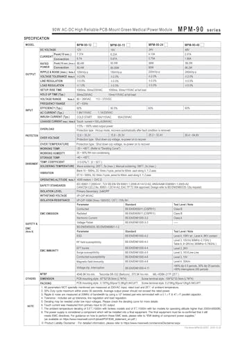 Module alimentation 90W CA-CC MPM-90-24ST avec bornier à vis - 5