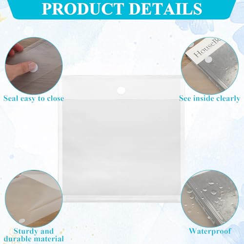 Image of 36 Pack 12 x 12 Scrapbook Paper Storage Organizer, Clear Scrapbook Paper Organizer, PVC Craft Cardstock Storage with Sealing Design Holds Cardstock Vinyl Files Photos