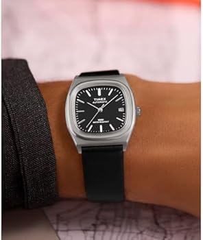Timex Men's E Line 34mm Watch, Black/Stainless Steel/Black