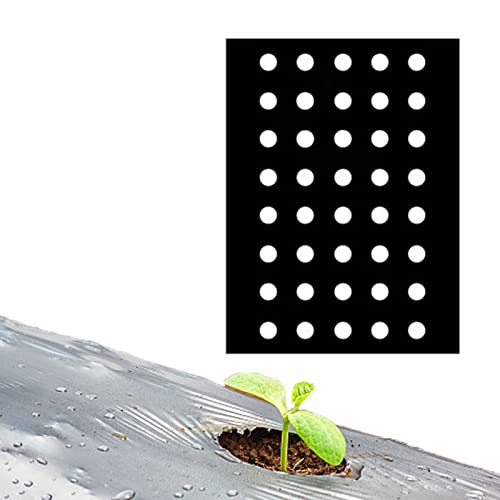 Stronrive Mantillo para Jardín, 10 Metros De Mantillo Antihierbas, Mantillo Vegetal para Jardín, Mantillo Antihierbas con 5 Orificios para Plantar