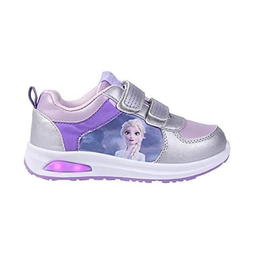 CERDÁ LIFE'S LITTLE MOMENTS, Zapatillas con Luces Niña de Frozen-Licencia Oficial Disney Niñas, Lila, 29 EU