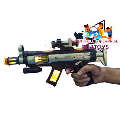Image of Electric Music Gun Series Weapon - Flashing Lights and Sound Effects Toy for Kids