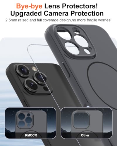 Image of Magnetic for iPhone 16 Pro Case,Shockproof Matte Cover,Grey | with Screen Protector,Compatible with MagSafe,Military Grade Drop Protection,Full Camera Protection,Non-Slip Design Case