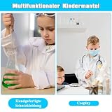 Kostium lekarza dla dzieci, biały, fartuch lekarski dla dzieci, uniseks, długi rękaw, fartuch laboratoryjny, górna część i spodnie ze stetoskopem, zestaw zabawek dla chłopców i dziewczynek, zestaw