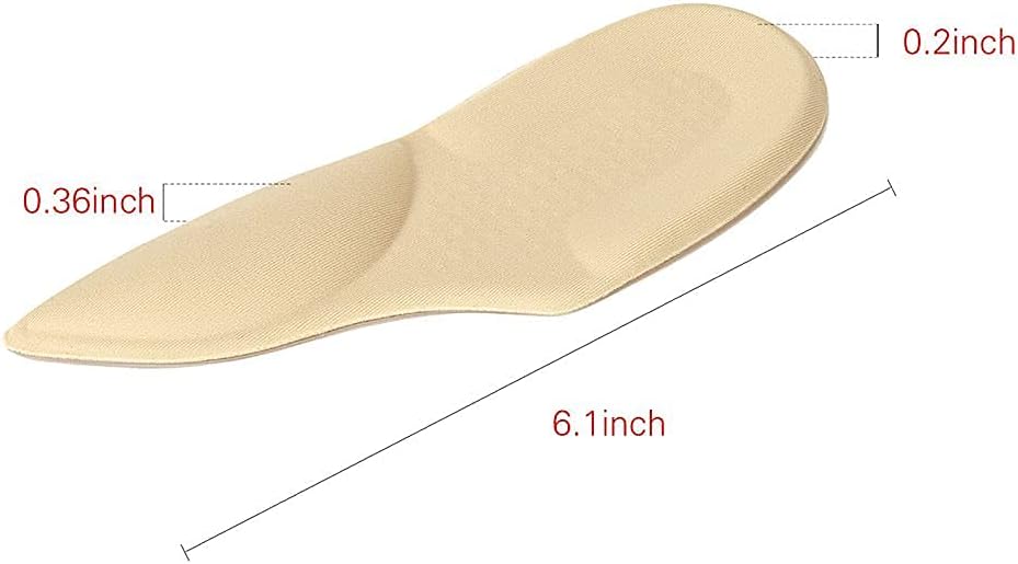 Arch Support Plantar Fasciitis Insoles for Women & Men,Adhesive Foot Arch Inserts for Flat Feet,Heel Support Cushion for Feet Pain and Relieve Pressure -3 Pairs