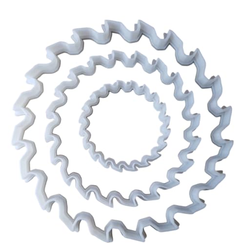 Saw Circular Tool Workman Shape Cookie Cutter Dough Biscuit Pastry Fondant Sharp Stencil Round (Small)