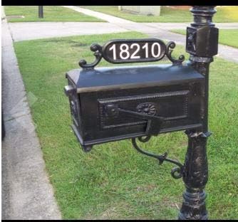 2-2" Custom Reflective Mailbox Numbers Decals, White or Black
