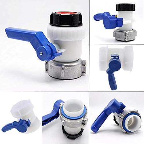 IBC, uniwersalny adapter, zbiornik na wodę IBC, zawór regulacyjny, zbiornik IBC, kurek klapowy, do zbiornika na wodę, kranu, zbiornika na deszczówkę, kanister (62 mm), (75 mm) (75 mm)
