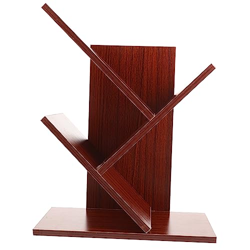 OSALADI Bookshelf Style Vinyl Record Storage Desk Book Holder Home Office Storage Rack