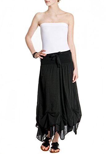 CASPAR RO003 Damen Baumwoll Rock, Farbe:schwarz - 2