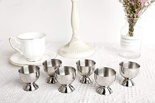 Egg Cup Tray Stainless Steel Soft Boiled Egg Cups Holder Stand (Egg Cups)