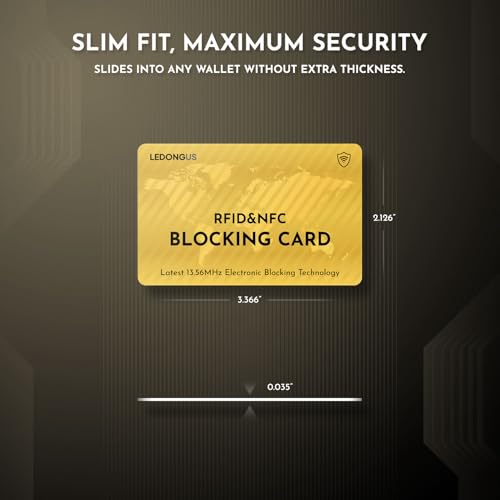 RFID Blocking Cards – 6 Pack | Anti-Theft Contactless NFC Protection for Debit Credit Cards & Wallet | Slim & Durable Perfectly fits in Wallet | 2 RFID Sleeves Included | Gold2